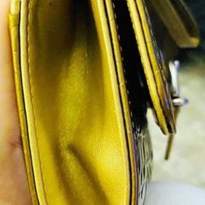 Coach Gold Leather Clutch